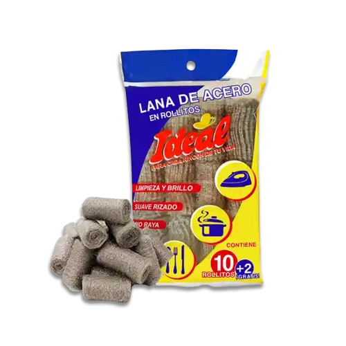 [8010043] Esponja de aluminio rollitos (12 unidades)