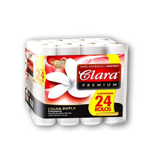 [8010062] Papel higienico Clara 12 rollos c/30 metros